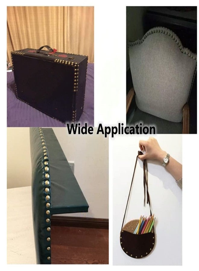 دوفي مجموعة دوفي من 50 قطعة، مقاس 9×6 مم/0.35×0.24 بوصة، دبابيس تثبيت من النحاس العتيق، مناسبة لتزيين الأثاث، وصناديق الهدايا، والأرائك. - Image 4